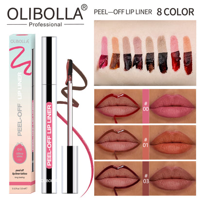 LIP LINER STAY-N - Peel-Off Lip Liner Stain - All Day & Night Lipliner with Hyaluronic Acid & Vitamin E - Long Lasting Formula - 0.12 fl oz / 3.5 ml
