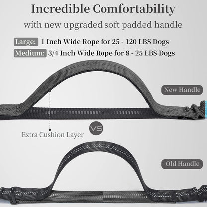 Hands-Free Bungee Dog Leash with Detachable Zipper Pouch