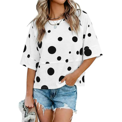 Panel Solid Color Flared Sleeve T-Shirt