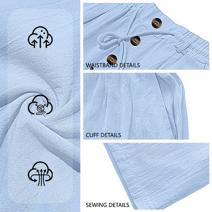 ⏳Limited-Time Offer⏰Men's Loose Fit Casual Relaxed Fit Lightweight Linen Pants