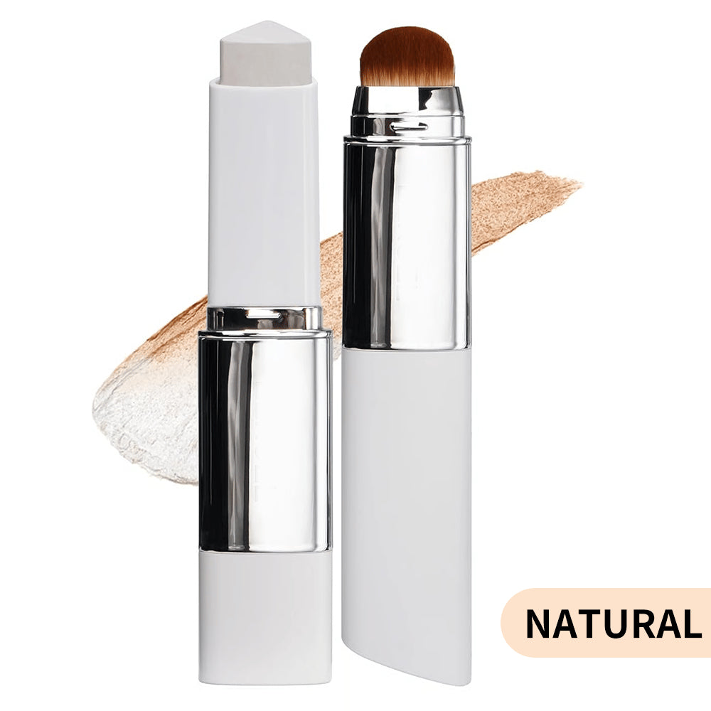 🎉BUY 1 GET 1 FREE🎉[OFFICIAL PRODUCT] Cover Cream Stick V w/ Detachable Brush - Korean Skin Care Color-Changing Foundation Stick with Collagen Capsules (0.45 oz)