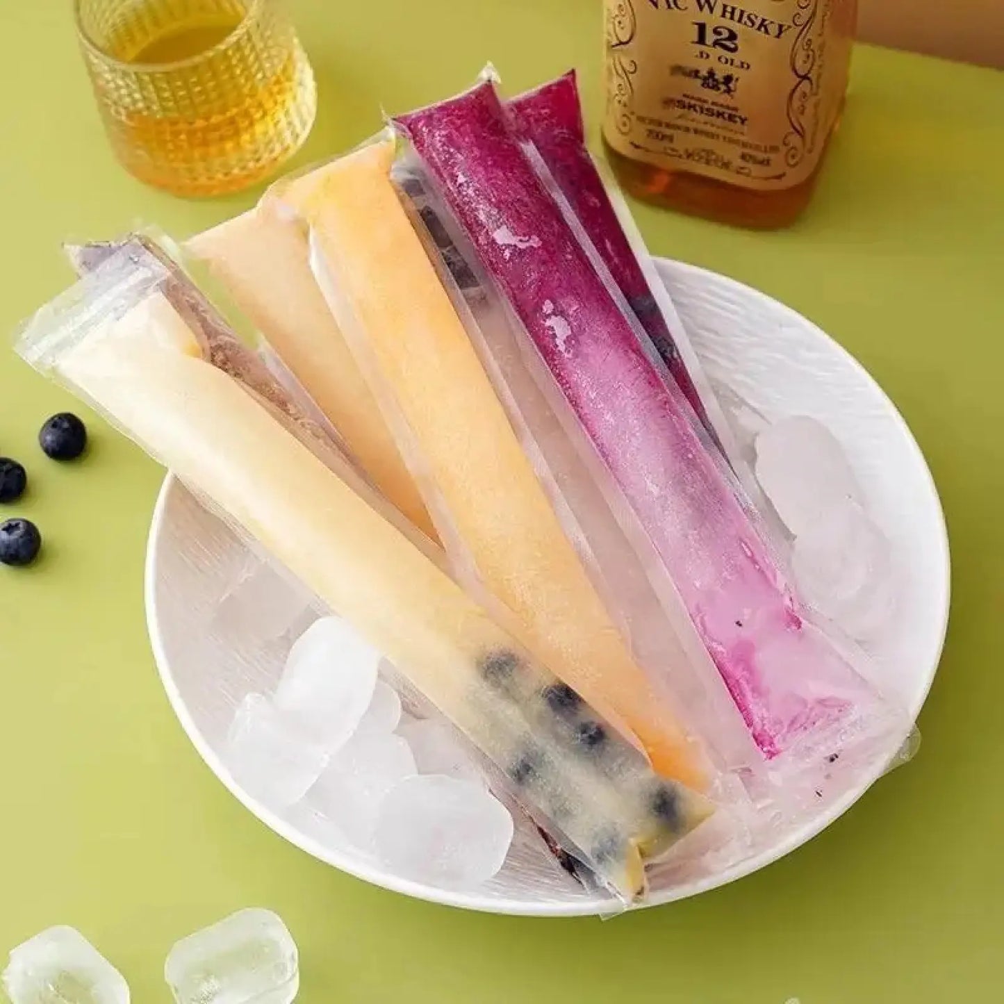 🔥Summer Hot Sale🔥50K+ SOLD! 🏆100PCS Food-Grade Disposable Popsicle/Jelly Bags – Long DIY Ice Pop Bags