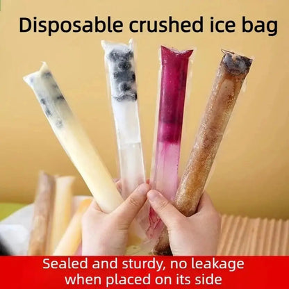 🔥Summer Hot Sale🔥50K+ SOLD! 🏆100PCS Food-Grade Disposable Popsicle/Jelly Bags – Long DIY Ice Pop Bags
