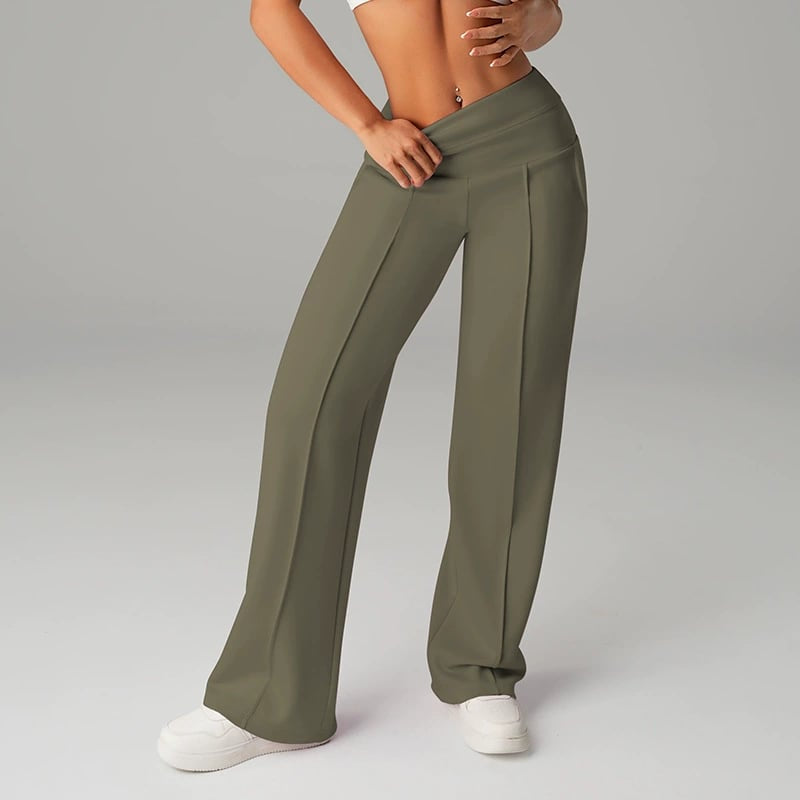 🥳2026 HOT SALE🥳💞50K+ SOLD!☕🧘‍♀️Women's High Waist Wide Leg Pants – Soft stretch fabric, gentle tummy control! Flattering fit for every shape. Easy pull-on, no tricky buttons. Your everyday essential. 🧵🦵