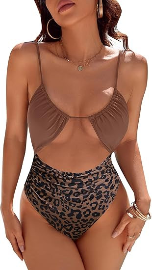 Cut-Out Tummy Control One Piece Monokini Swimsuit