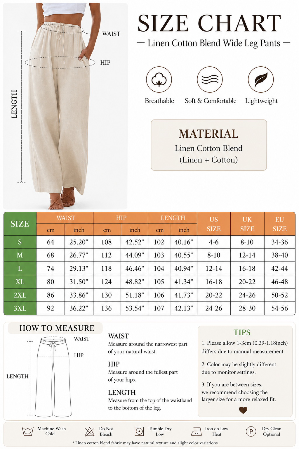 Women's Cotton Linen Summer Palazzo Pants Flowy Wide Leg Beach Trousers with Pockets Casual Womenswear SummerVibes