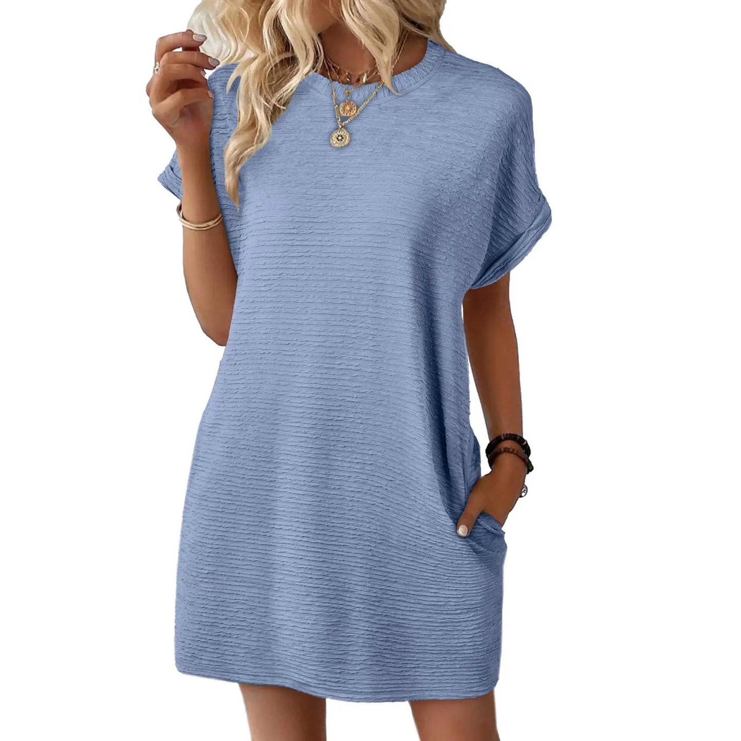 Spring Summer Dresses for Women 2026 Fashion Short Sleeve Mini Dress