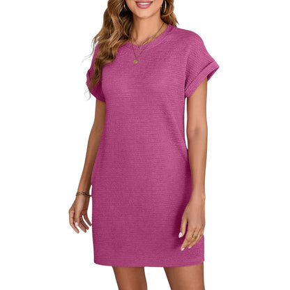 Spring Summer Dresses for Women 2026 Fashion Short Sleeve Mini Dress