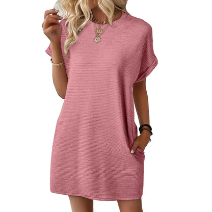Spring Summer Dresses for Women 2026 Fashion Short Sleeve Mini Dress