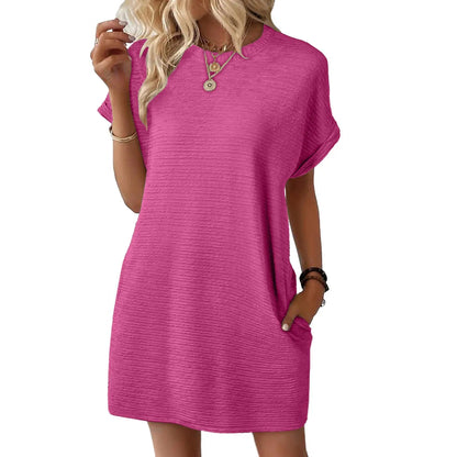Spring Summer Dresses for Women 2026 Fashion Short Sleeve Mini Dress