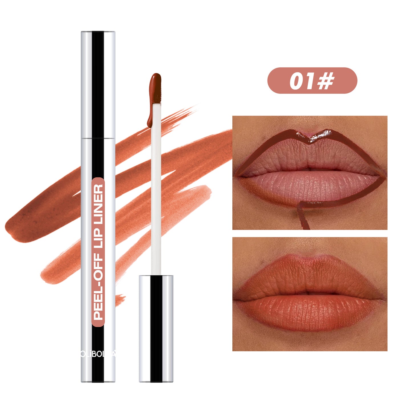 LIP LINER STAY-N - Peel-Off Lip Liner Stain - All Day & Night Lipliner with Hyaluronic Acid & Vitamin E - Long Lasting Formula - 0.12 fl oz / 3.5 ml