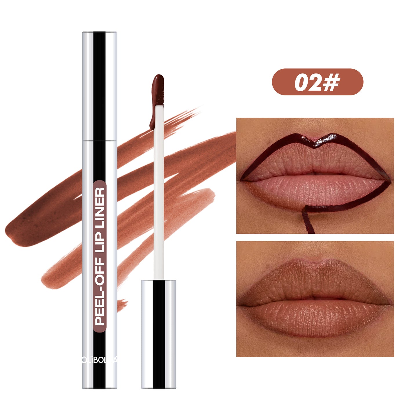 LIP LINER STAY-N - Peel-Off Lip Liner Stain - All Day & Night Lipliner with Hyaluronic Acid & Vitamin E - Long Lasting Formula - 0.12 fl oz / 3.5 ml