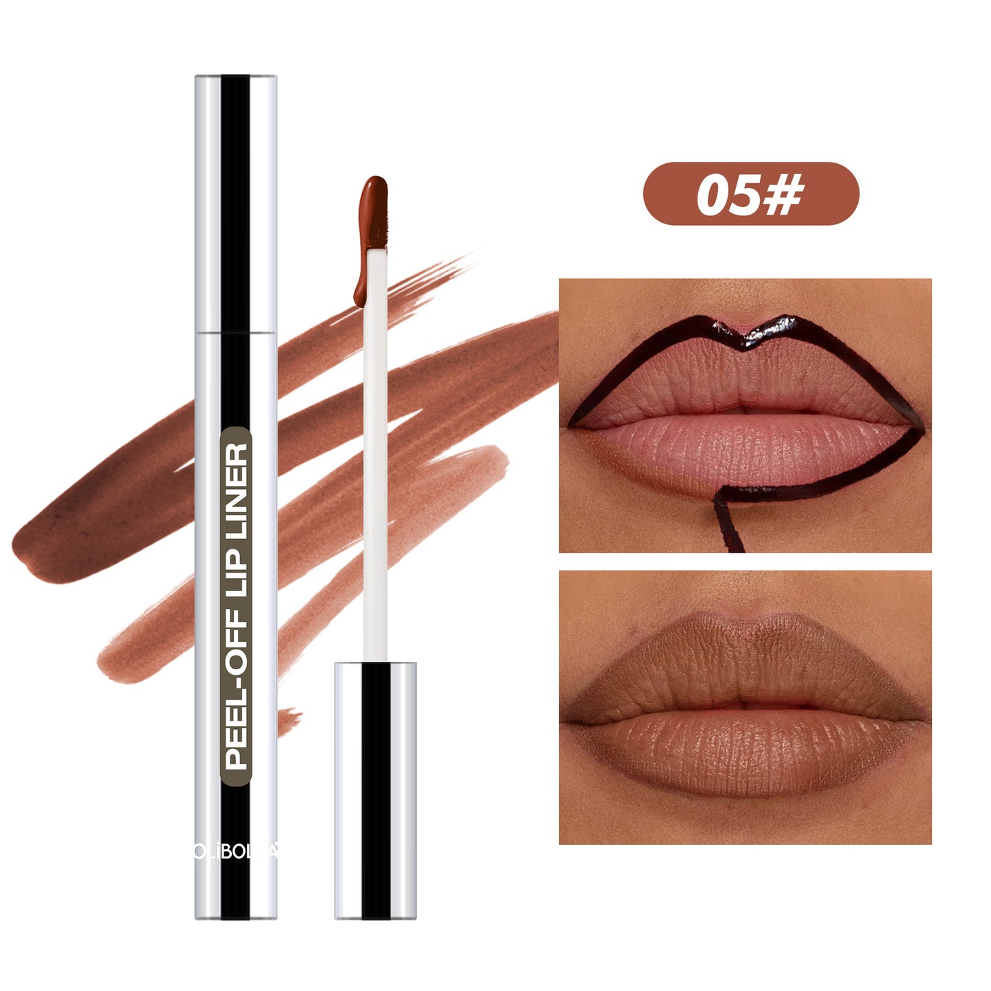 LIP LINER STAY-N - Peel-Off Lip Liner Stain - All Day & Night Lipliner with Hyaluronic Acid & Vitamin E - Long Lasting Formula - 0.12 fl oz / 3.5 ml
