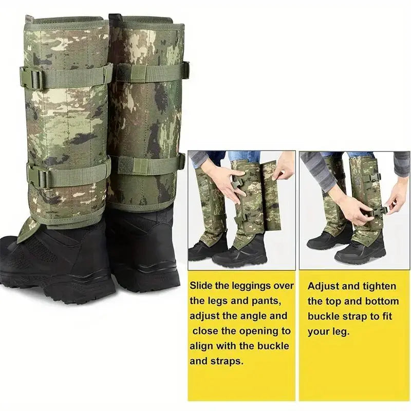Snake Gaiters Snake Guard Chaps, Waterproof Snake Guards Bite Protection for Lower Legs, Snake Proof Gaiters