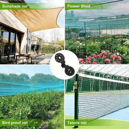 Universal Shade Clothes Clips 50 Pcs Black - Heavy Duty Lock Grip for Sun Shade Sail Tarpaulin Mesh Canopy Fence, Windproof Awning Clamp Grip